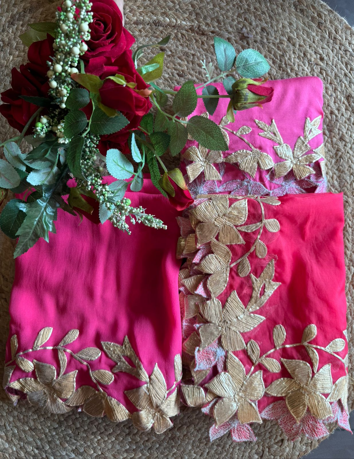 Pure Georgette unstitched Kurta Ombre shaded